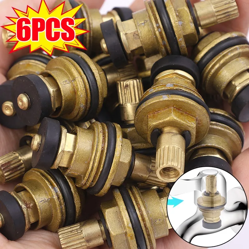 

Brass Slow Opening Faucet Valves Cores Kitchen Bathroom Sink Cartridge Inner Faucet Valves Cores for 1/2″ Threaded Interface