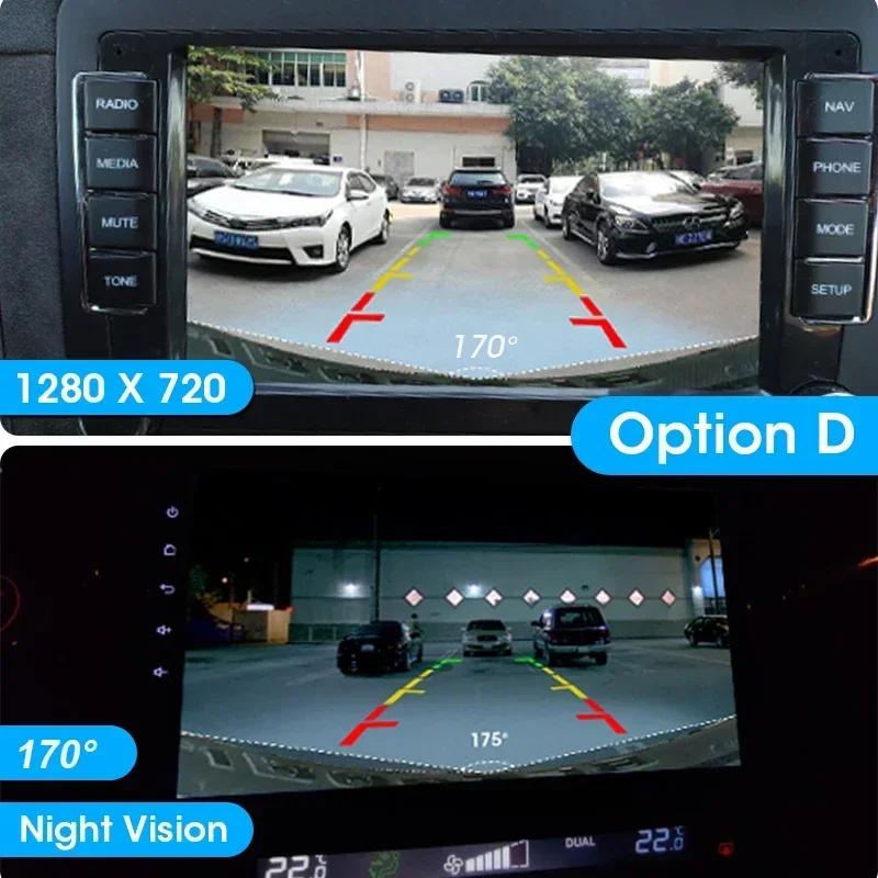 Reverse Camera Universal Rear View Camera IP68 Backup Camera Waterproof Night Vision 12V for Head Unit  Auto Audio Car Monitor