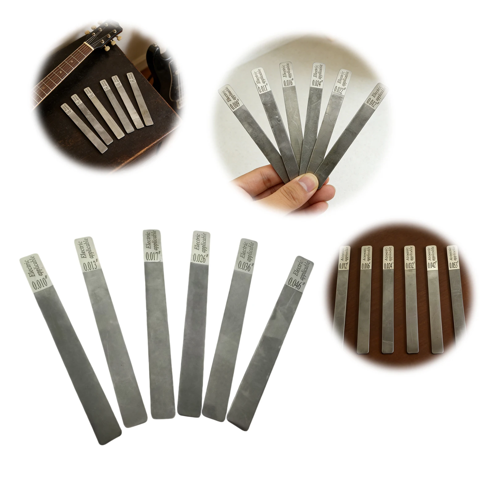 Lot de 6 limes à frettes multifonctionnelles pour guitare, outils de réparation pour luthiers, pour l'entretien des guitares électriques, acoustiques et basses