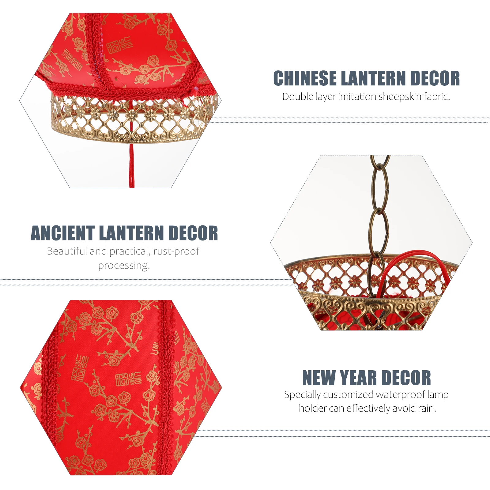 

2pcs Classic Chinese Glowing Lantern Design Durable Festival Decor Kids Portable Creative New Year Ornament Luminous