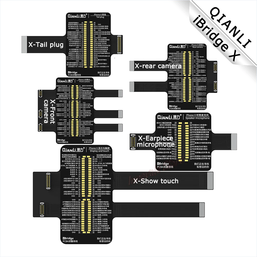 QIANLI iBridge X mainboard Cavo di rilevamento PER LA PARTE ANTERIORE POSTERIORE DELLA MACCHINA FOTOGRAFICA spina Coda di visualizzazione di tocco del telefono Mobile strumento di servizio