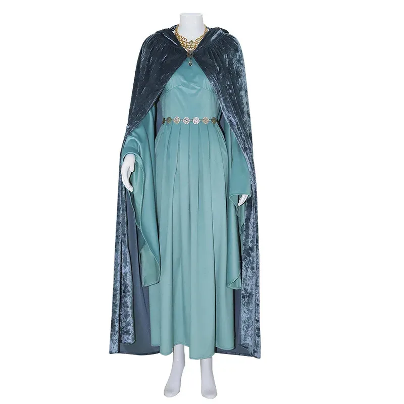 

Lord of The Rings Fairy Princess Arwen Blue Dress Cosplay Costume Halloween Masquerade Carnival Party Outfits for Women