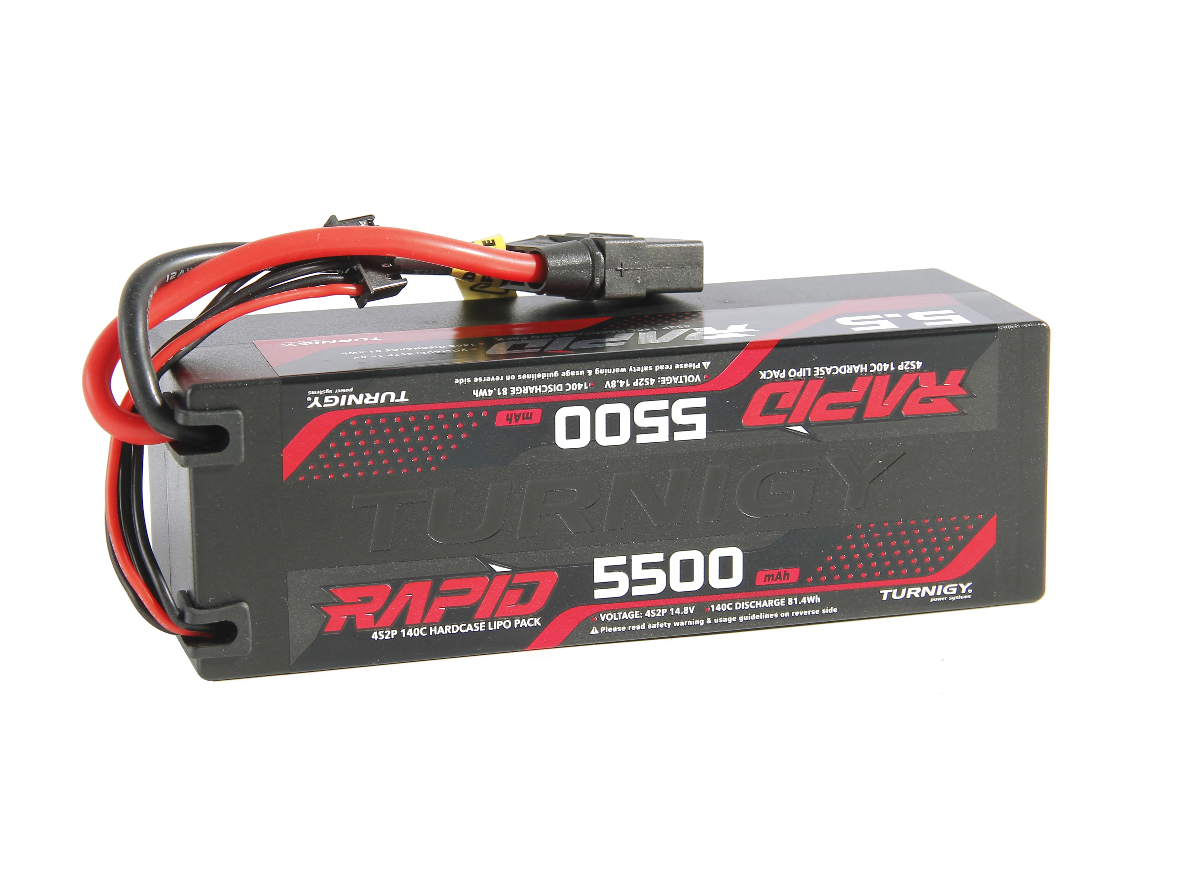 

Turnigy Rapid 5500mAh 4S2P 140C Hardcase LiPo Battery Pack w/XT90 Connector (ROAR Approved)