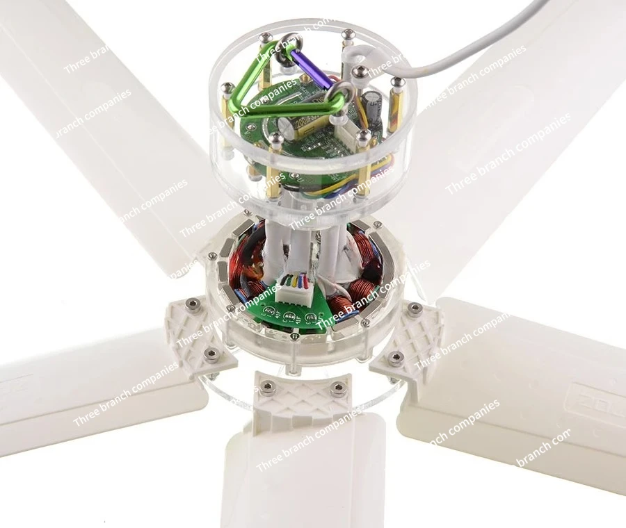 

12V DC brushless motor miniature ceiling fan 700mm mosquito net, wireless remote control speed regulation mute