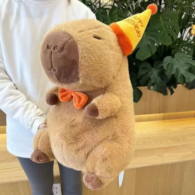 Peluche de simulation Capybara pour filles, jouet moelleux Anime, animaux en peluche de beurre doux, cadeaux de Noël et de Thanksgiving, mignon