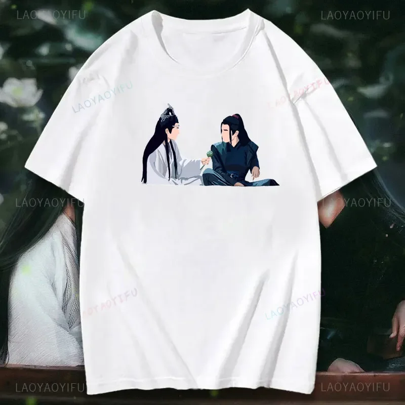 The Untamed Printed T Shirt Mo Dao Zu Shi Shirt Wei Ying Cotton Tops Tee Lan Wangji Shirt Wang Yibo Xiao Zhan Tee Yizhan T-shirt