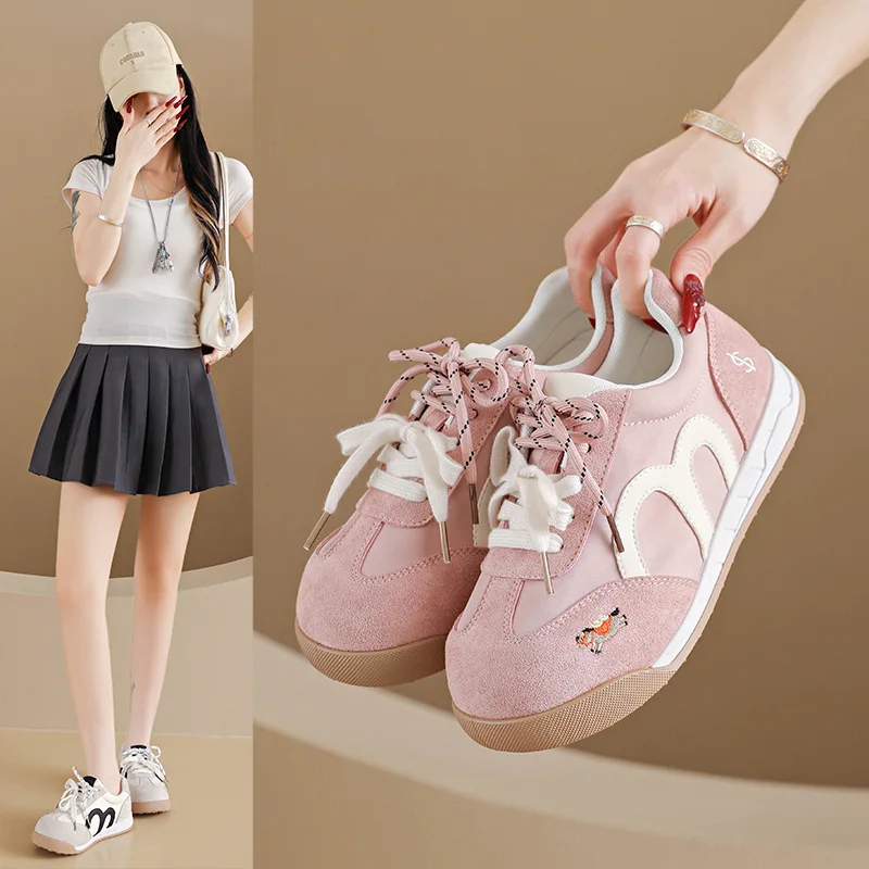

Women's 2026 Summer White Breathable Sports Shoes Leisure Versatile Board Street Shooting Running Footwear