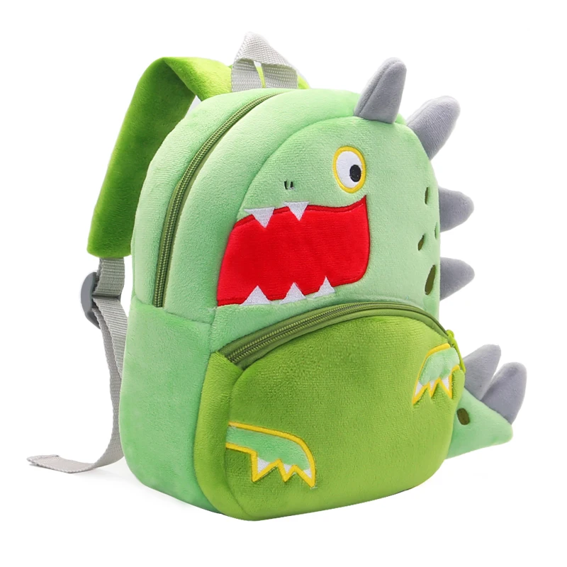 Boys Girls Backpack Cute Animal Big Mouth Dinosaur Children Plush Backpack Kindergarten School Bag