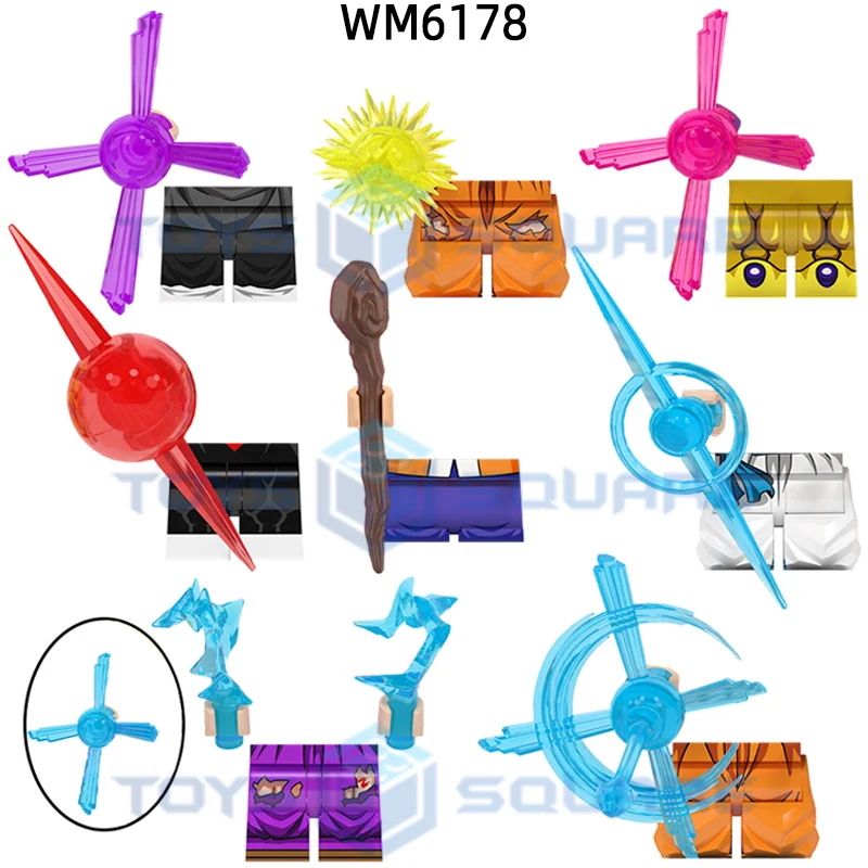 The Action Figures Scepter Weapons Legs Hair Model Blocks MOC Bricks Set Gifts Toys For Children WM6178