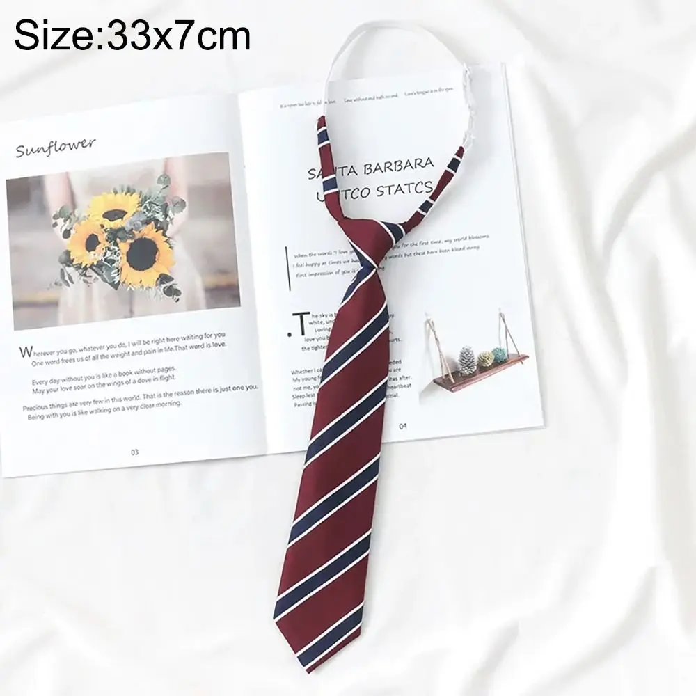 أزياء حمراء مخططة JK التعادل كلية نمط موحدة ربطة القوس فيونكة شهم حزب اللباس طالب المدرسة #6