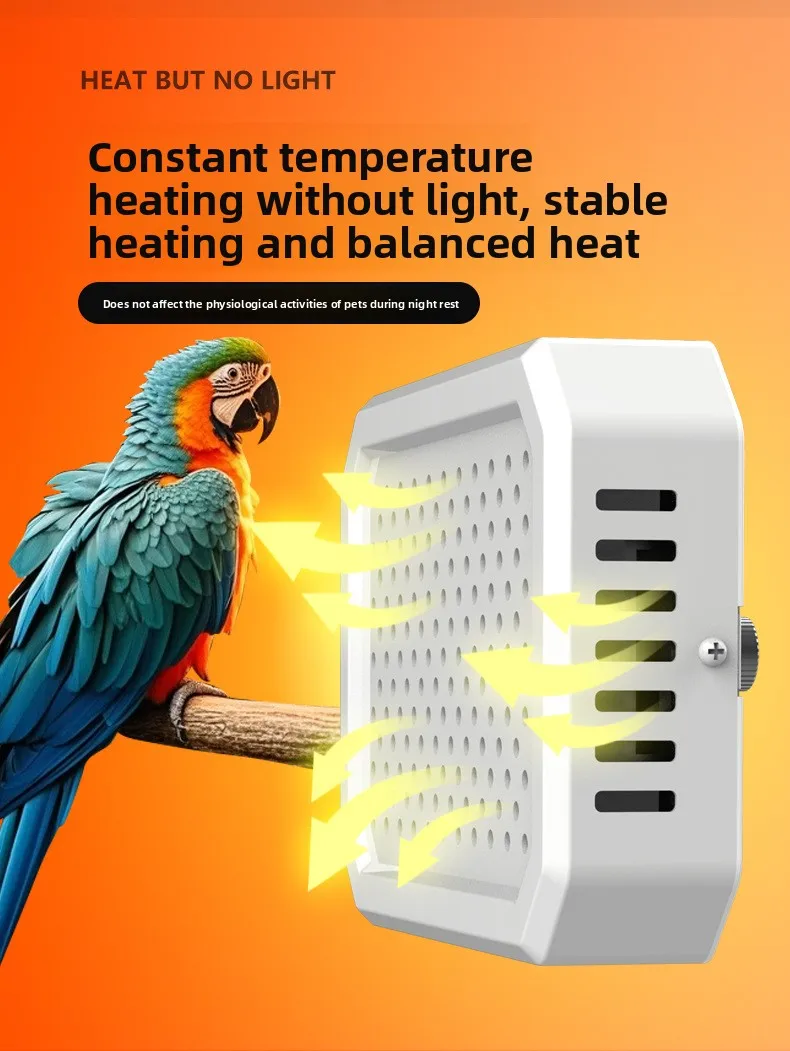 سخان الطيور ثرموستاتي الدواجن دفئا لحظيرة الدجاج الببغاء الببغاء غينيا الطيور سحلية الديك التعشيش الموئل لوازم