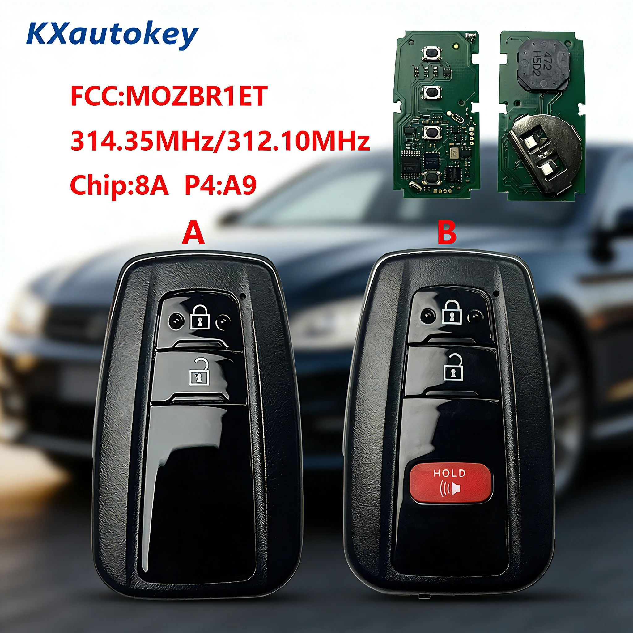 

KXK007029 Для Toyota C-HR FCC-MOZBR1ET Chip-8A P4 A9 Proximity Смарт-ключ-брелок Toyota Aftermarket для замены