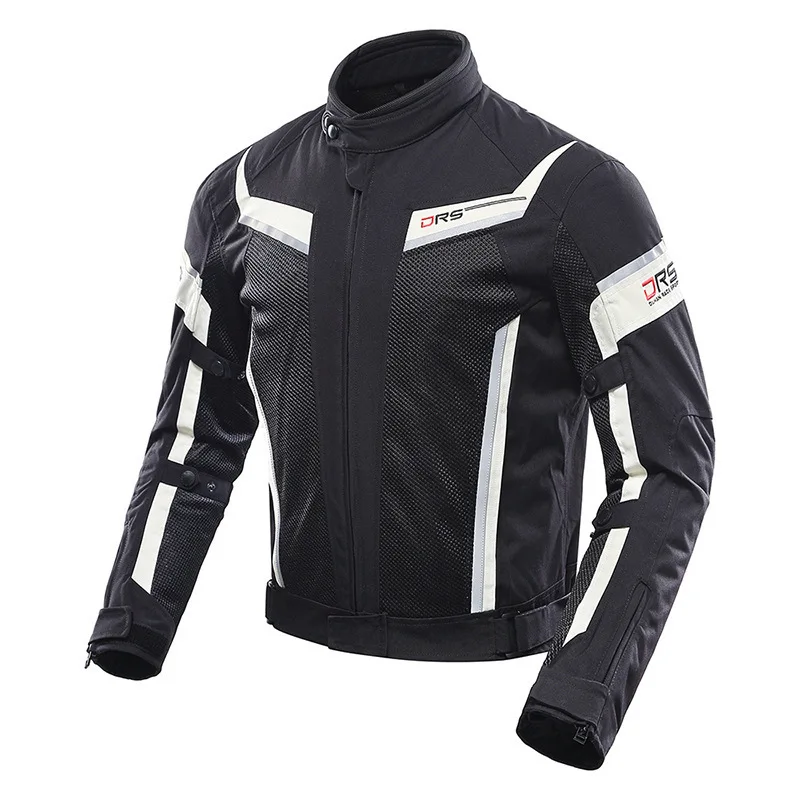 Men Summer Mesh Motorcycle Riding Suit Breathable Anti-fall Moto Jacket&Pants Set WithReflective Strip 9 Optional Styles CE Pads