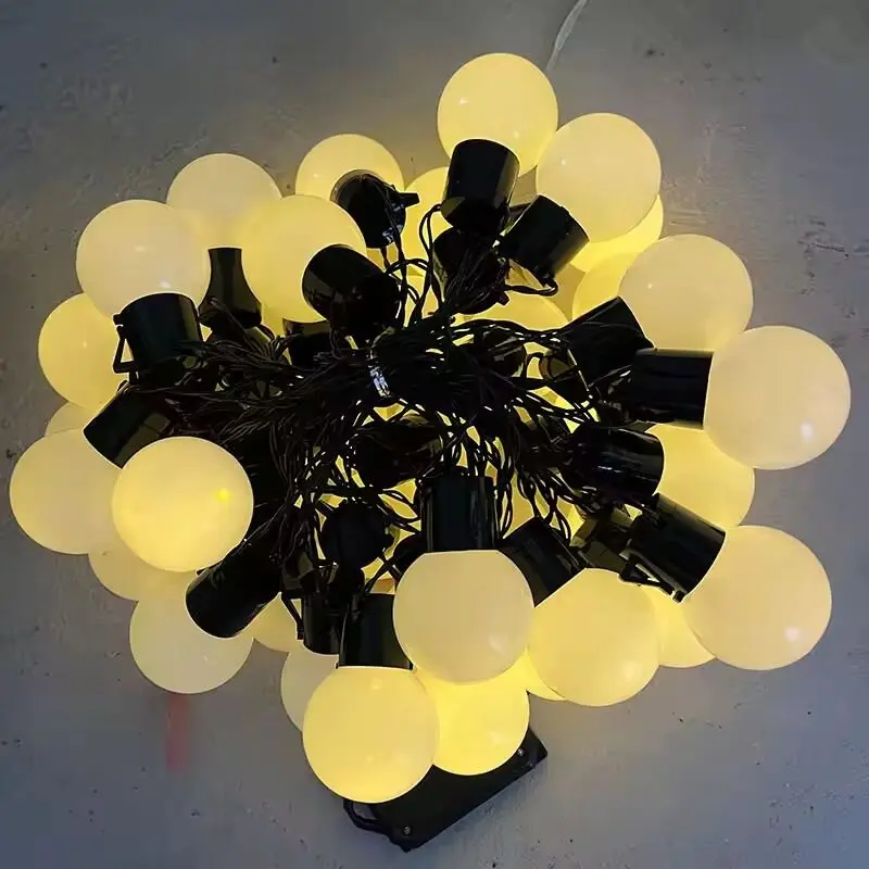 1PC LED Solar Light String,Outdoor White Balls Decoration Lights Hanging Lights For Garden,Yard,Patio,Balcony,Camping&Holidays