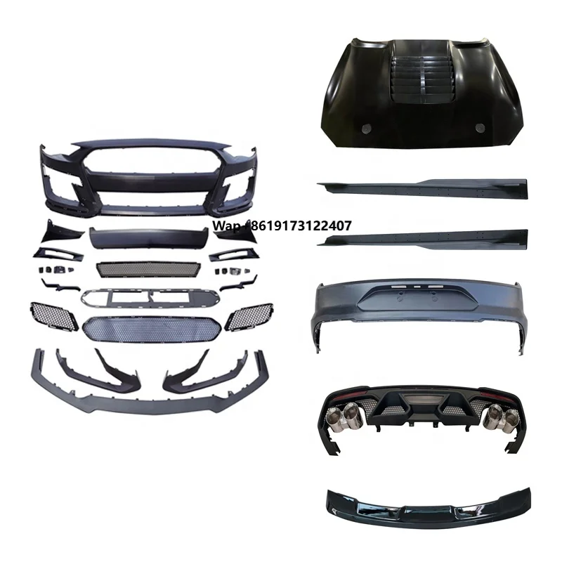 

Body Kit for 2018-2020y Upgrade to GT500 Facelift Car Bumpers Hood Side Skirts Rear Wing Car Accessories