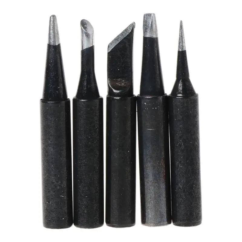 

5 Pcs Lead-Free Soldering Solder Iron Tips 900M-T For Hakko 936 SAIKE 909D 852 9