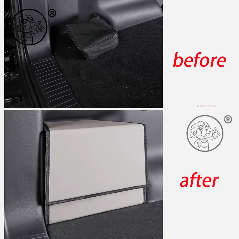 For BYD Leopard 7 BYD Ti7 2026 2027 Car Trunk Side Storage Bins Rear Cargo Side Organizer Boxes Interior Storage Accessories