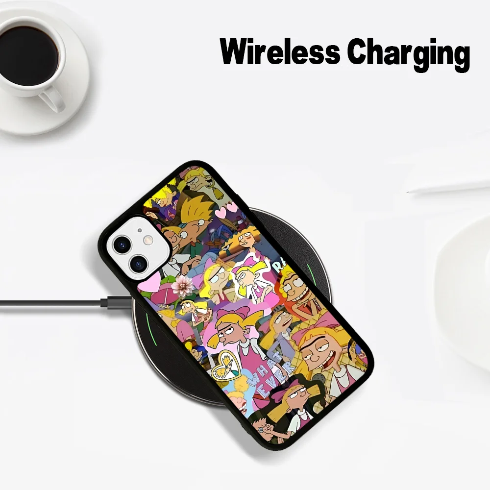 Hey A-Arnoldes-H-Helga Cute Phone Case Magnetic Case For iPhone16 14 13 12 11 15 Pro Max Plus For Magsafe Wireless Charge Cover image 4