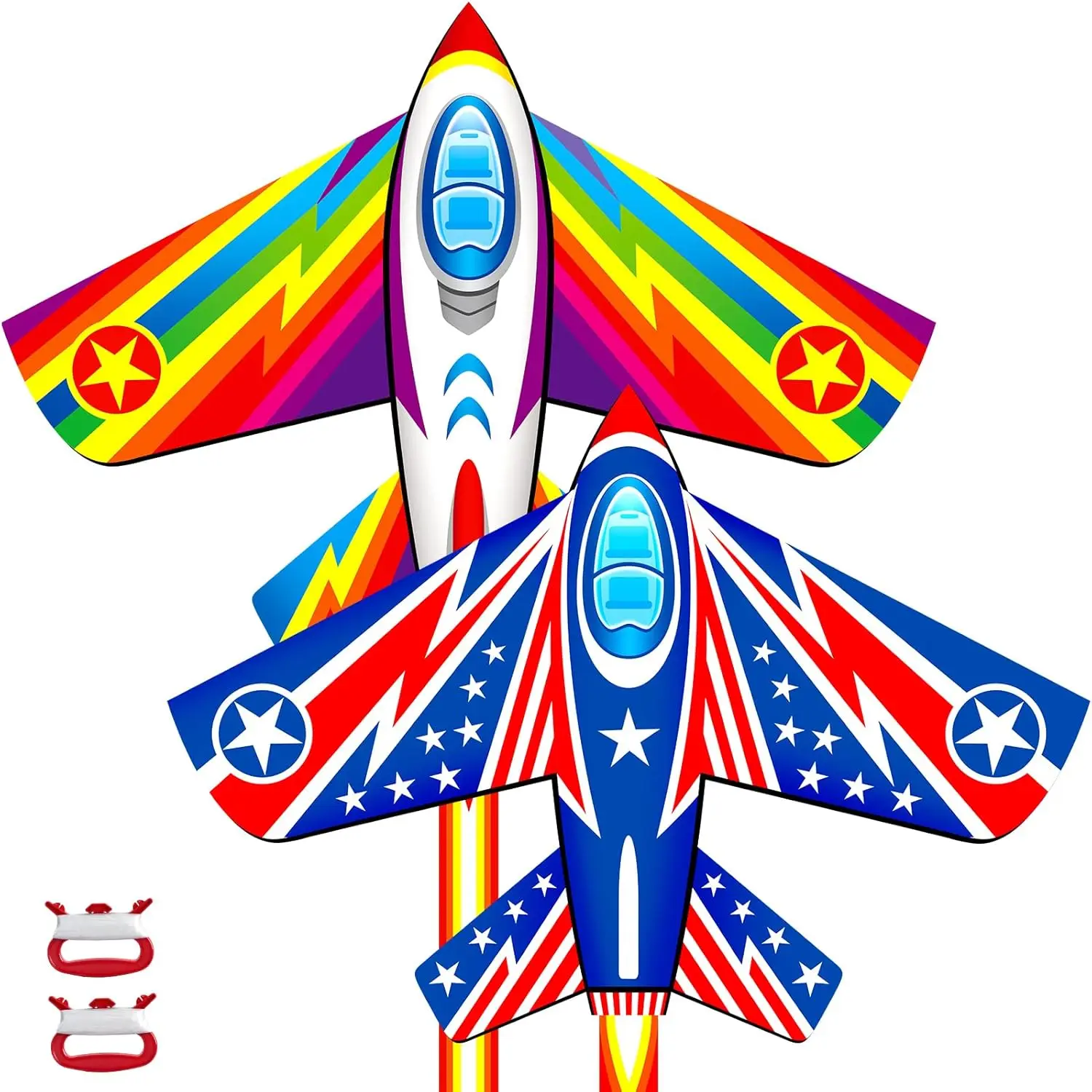 

Набор из 2 легких в управлении воздушных змеев для начинающих, идеально подходит для активного отдыха и семейных поездок, идеальный подарок на Пасху