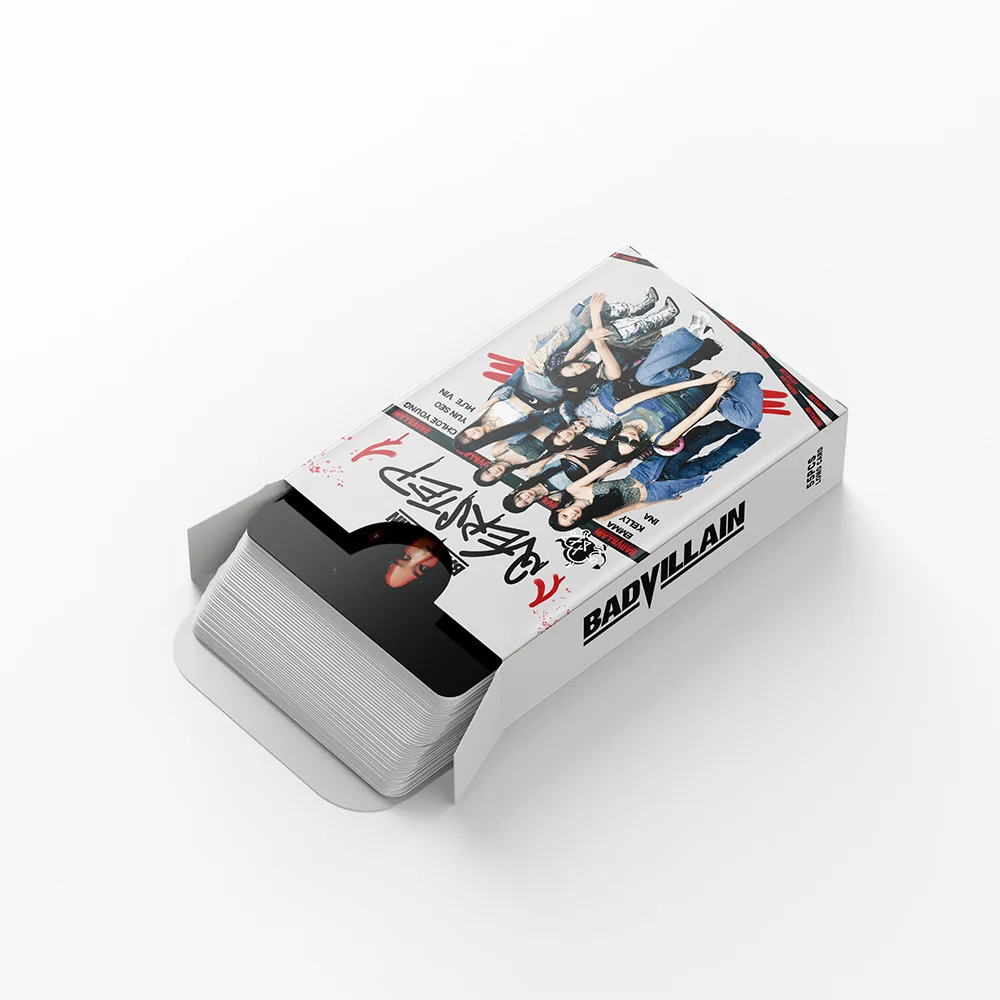 55Pcs/Box BADVILLAIN Album Photocard High Quality HD Photo Double Sides Printing Korean Style LOMO Card Fan Gift