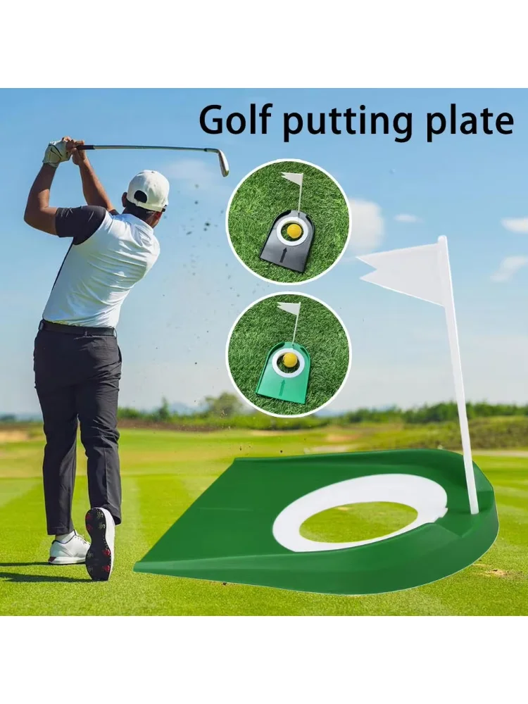 1PC Golf Putting Cup with Flag, Portable Practice Golf Hole Training Aids for Kids Adults Indoor Outdoor Home Office Yard Lawn