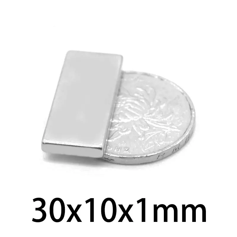 

10/20/50/100/200PCS 30x10x1mm Block Strong Magnets 30x10x1 Sheet Permanent Neodymium Magnet 30*10*1 mm Magnetic Sheet