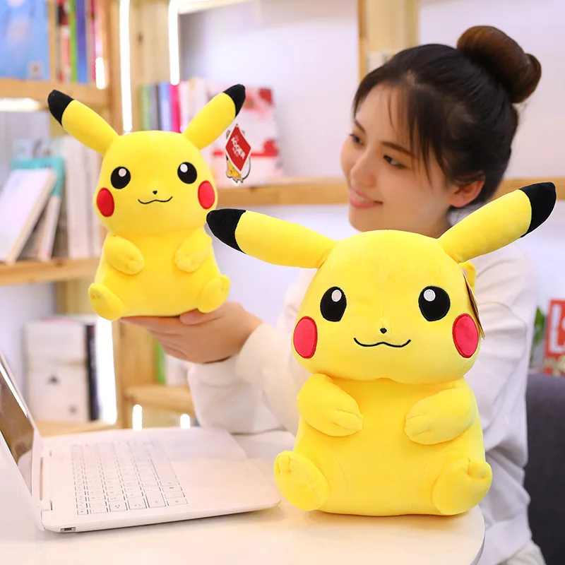 Pluszak Pokemon Pikachu, pluszowa zabawka anime, pluszowa lalka z kreskówki, zabawki dla dziewczynki, kawaii dekoracja pokoju, prezent urodzinowy dla dziecka