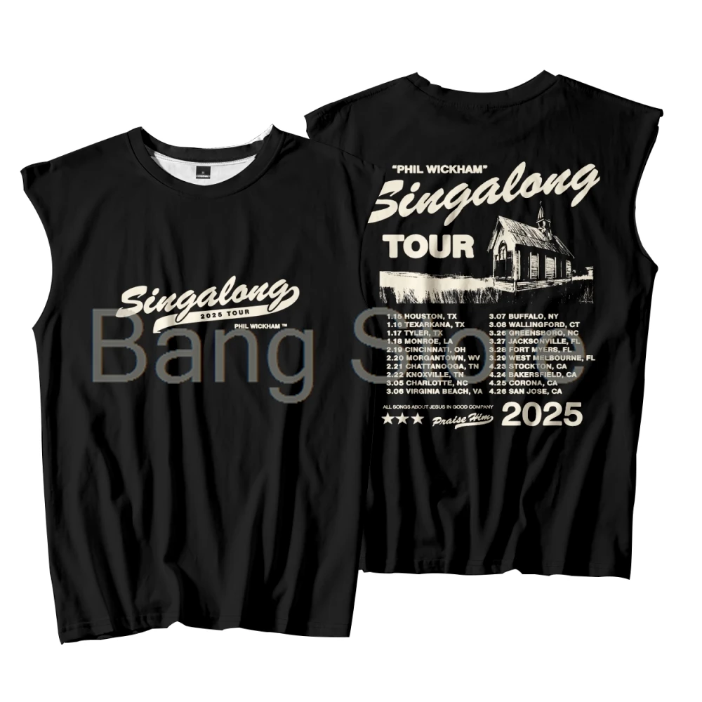 Phil Wickham Merch 2025 Singalong Tour Tank Top Unisex Crewneck Vest Fashion Sleeveless Tee