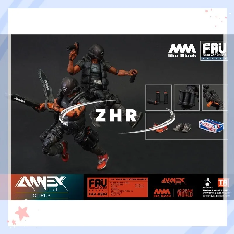 In Stock Acid Rain War x AAAA like Black x ANNEX 2179 FAV-BS04 Citrus Animation Model Action Figure Toy Collection Gift