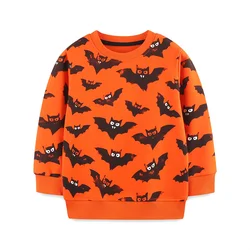 Jumping Meters 2-7T Hot Boys Halloween Baby Sweatshirts Bats Children's Clothing Long Sleeve Kids Hooded Holiday Shirts Costume