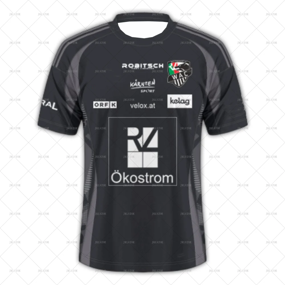 24_25 النمسا قمصان تدريب كرة القدم الرجال الفانيلة الكبار والأطفال جيرسي لمحبي وولفسبيرغر ثلاثية الأبعاد شبكة كرة القدم عادية جيرسي