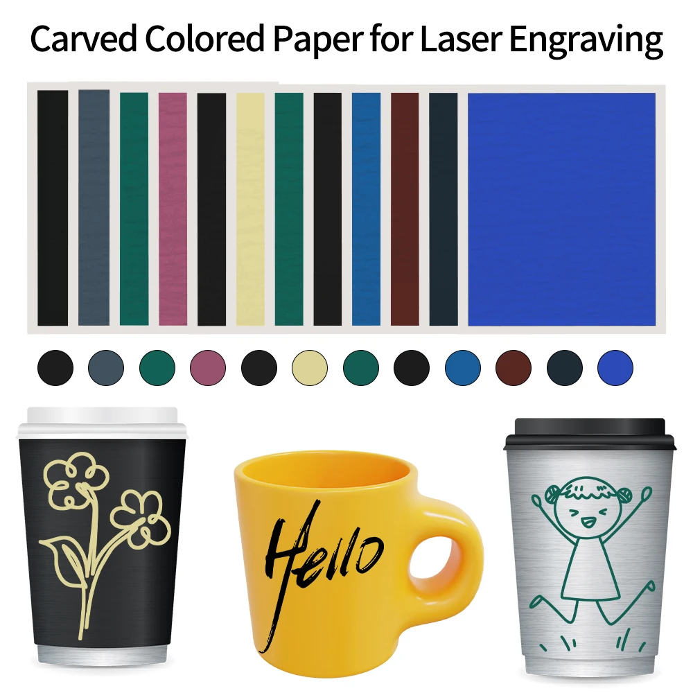 1PCS Engraving Marking Paper for Laser Engraver and Cutting Machine More Color DIY Materials For Laser Engraver