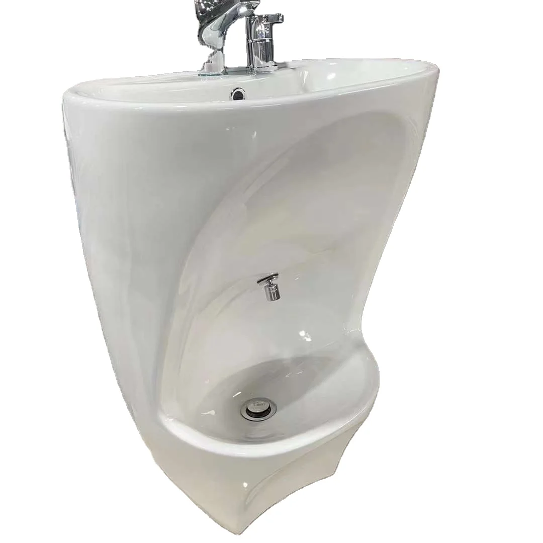 Wholesale muslim wudu foot wash basin ceramic free standing pedestal hand wash sink