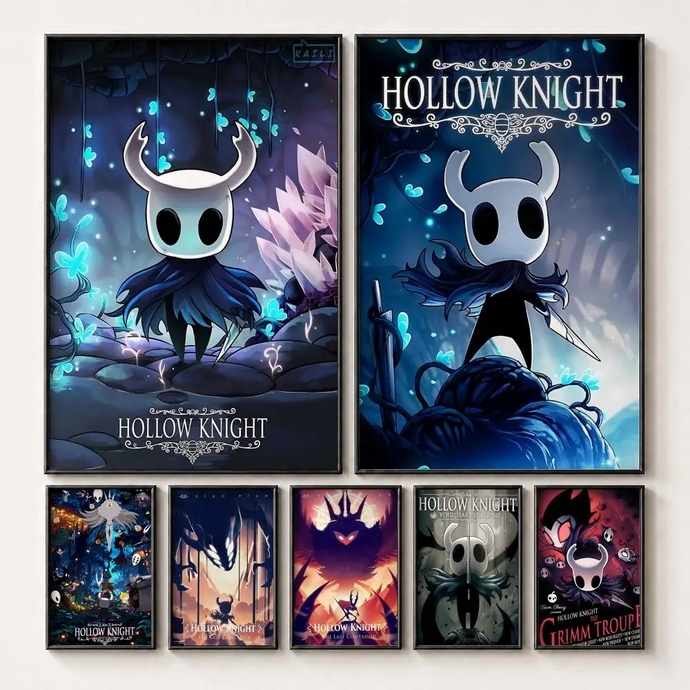 Hot Popular Video Game Hollow Knight Poster HD Peel and Stick Waterproof Poster for Bedroom Office Dorm Decor