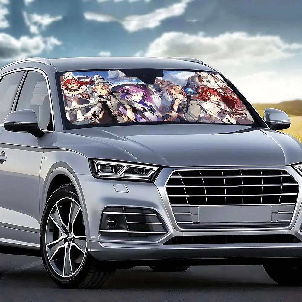 Mushoku tensei pára-sol do carro cortinas pára-brisas janela dianteira viseira 70x130cm viseira de sol solar proteger xadrez presente novidade carro