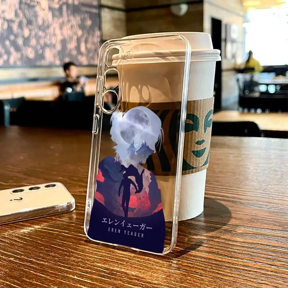 

Attack On Titan Phone Case For SamsungS25,24,21,22,23,30,Ultra,20,Plus,Fe,Lite,Note,10,9,5G Transparent Cover