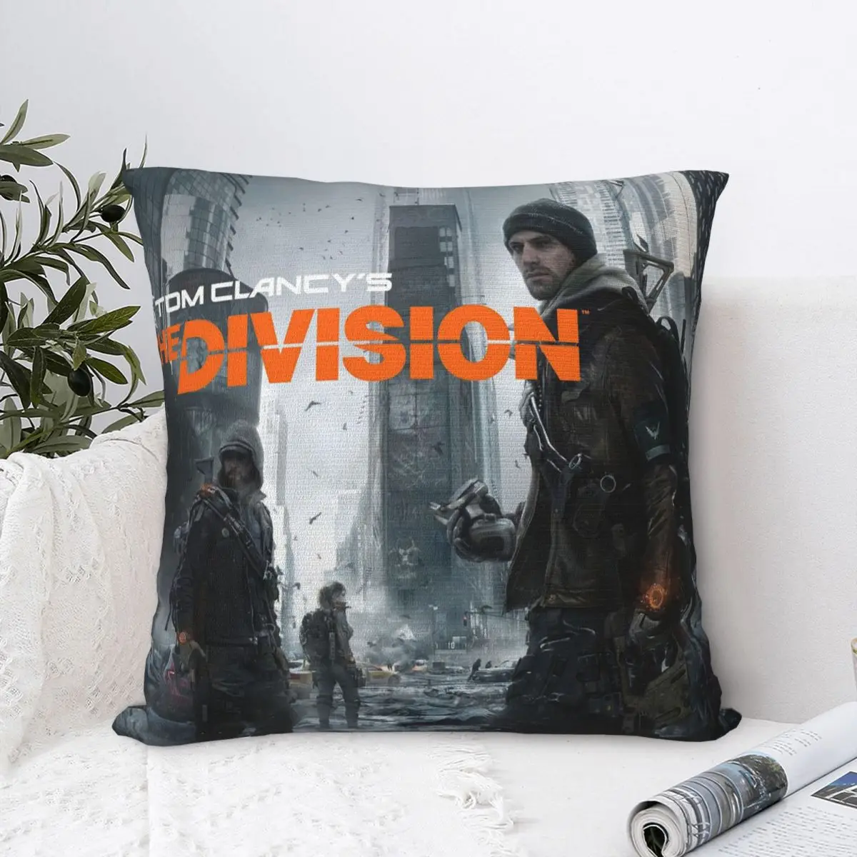 Game Tom Clancys The Division Square Pillowcase Cushion Cover Pillow Case Throw Pillow Cover for Home Bedroom Car view 5
