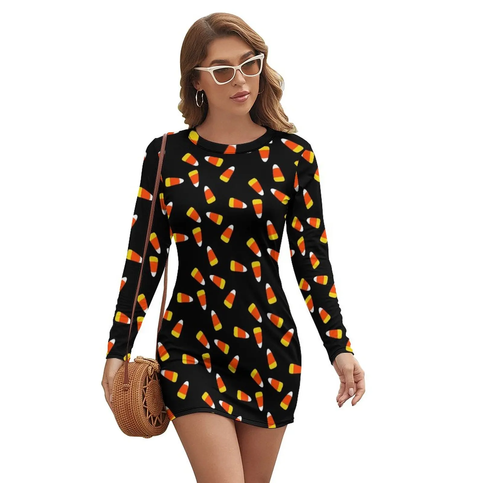 

Candy Corn Long-sleeved Dress luxury women's party dress evening prom summer woman dress 2024 Dresses gala