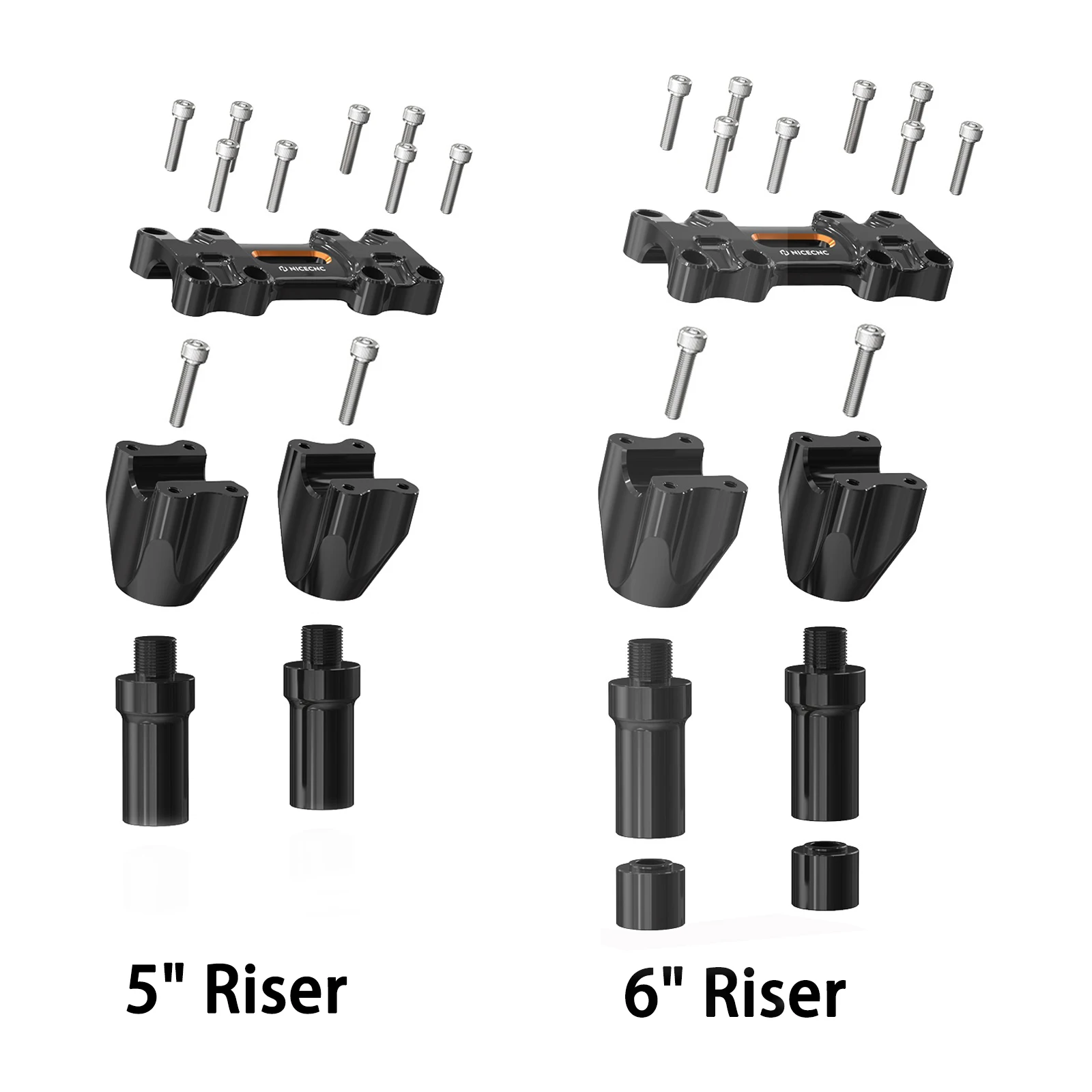 Kickback Handlebar Riser 12"/8"/ 7"/6"/5" For Harley Softail Fat Boy Heritage Deluxe Sportster 883 1200 XL XR Dyna Street Bob view 3