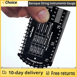 Baroque String Instruments Gauge String Action Gauge Ruler Pocket-size Metallic Ruler for Electric Bass Acoustic Guitar String