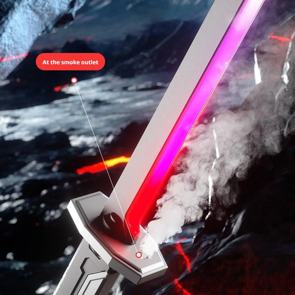Brinquedo de espada com luz de spray com som de laser e brilho de LED - sabre de luz sensorial de alta tecnologia legal para crianças meninos, seguro