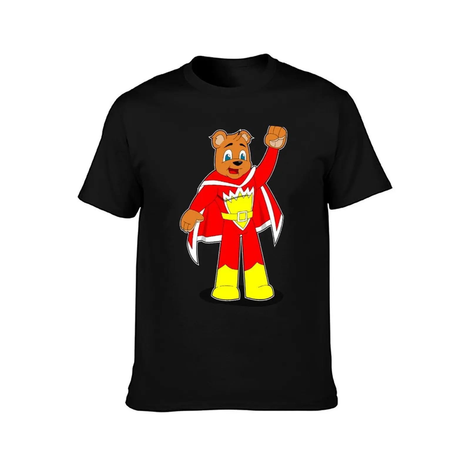 Superted T-Shirt, Summer Casual Cotton Tee, Oversized Streetwear Tops, Vintage Graphic Print, Loose Fit Short Sleeve