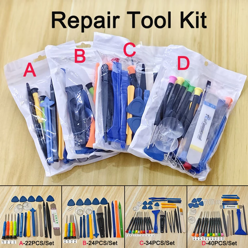 22/24/34/40PCS Multifunctional Mobile Phone Repair Tools Disassemble Repair Kit Smartphone  Hand Repair Tools Kit