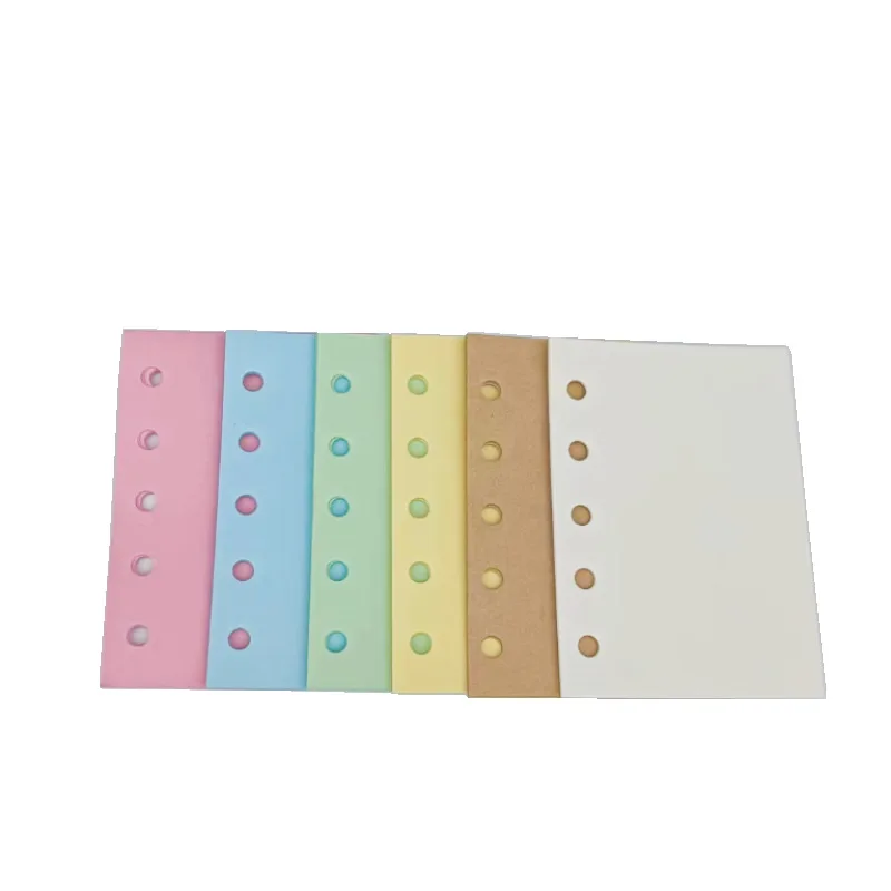 M5 5 Holes 50Shhets Colorful Loose Leaf Notebook Refill Spiral Binder Inner Page To Do Line Dot Grid Inside Paper Stationery