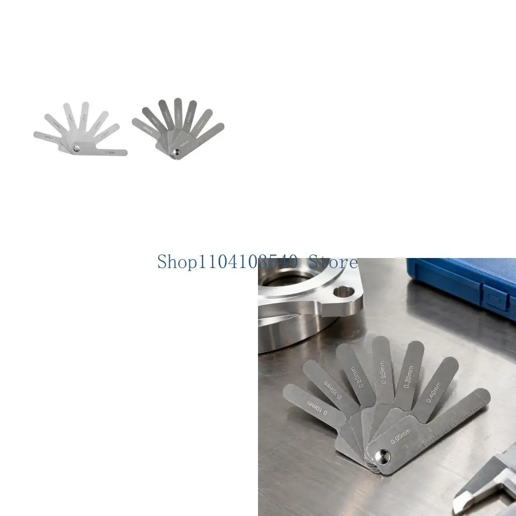 02DC 304 Stainless Steel Dental Measuring Tool with Seven Coupled Metal Strips