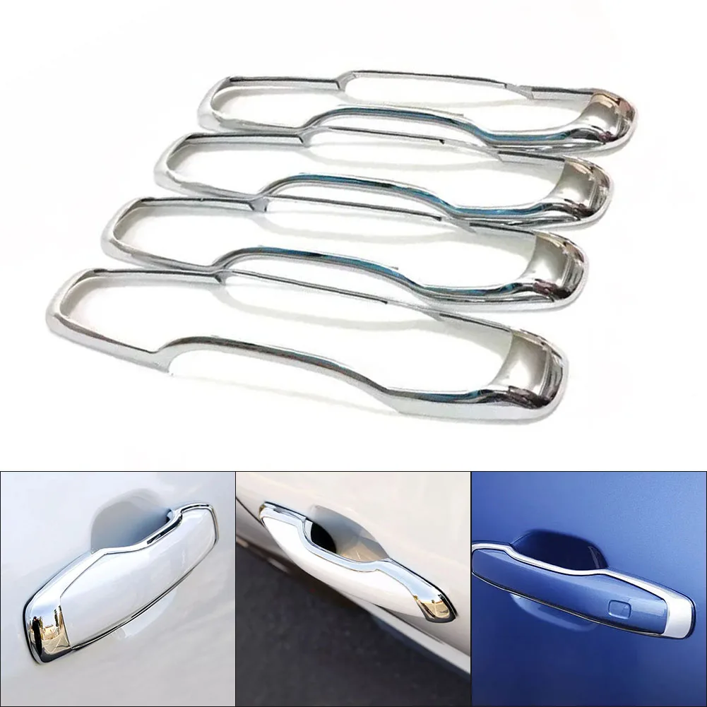 Vehicle Exterior Enhancement Silver Chrome Door Handle Trim Car Door Handle Trim OEM Number NO Seamless Finish