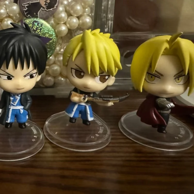 Nuevas Figuras de Fullmetal Alchemist en Escala Gacha, Edward, Alphonse, Roy, Mini Figura de Dibujos Animados, Decoración de Gashapon, Adornos de Anime, Regalo