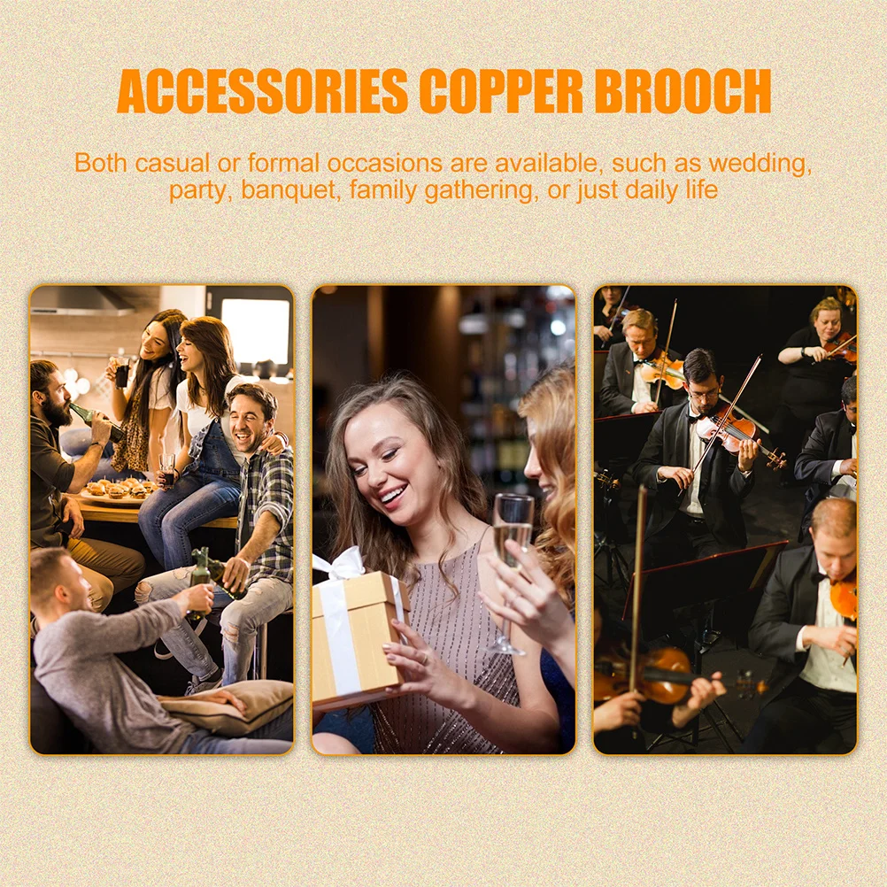 

20pcs Copper Brooch Accessories Premium Handmade Long Needle For Hat Diy Wedding Decor Clothing Jewelry Craft Metal Breast Stick