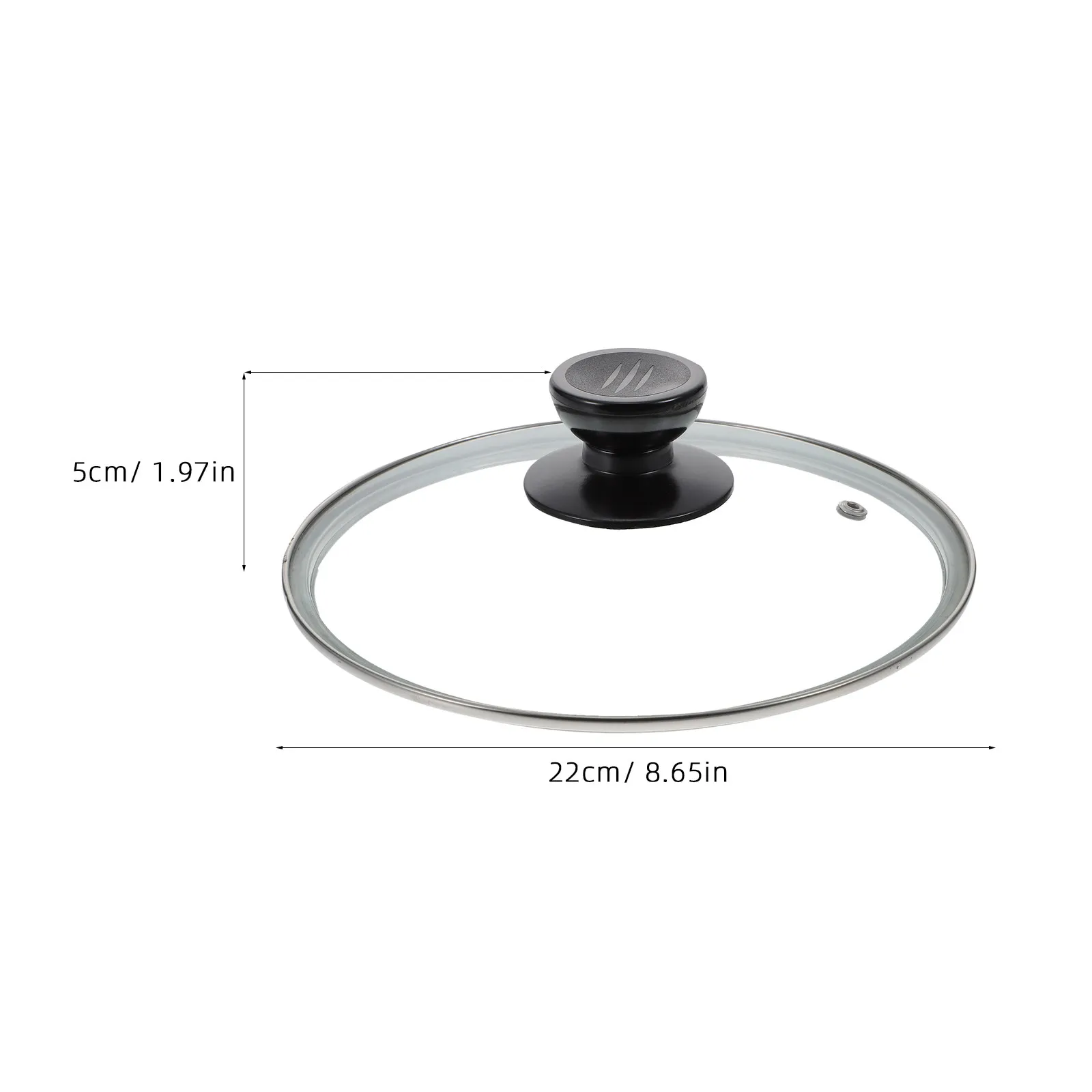1Pcs Transparent Pot Cover Tempered Glass Lid with Non Slip Handle Sealed Edge for Cooking Monitoring Anti Spillover Universal