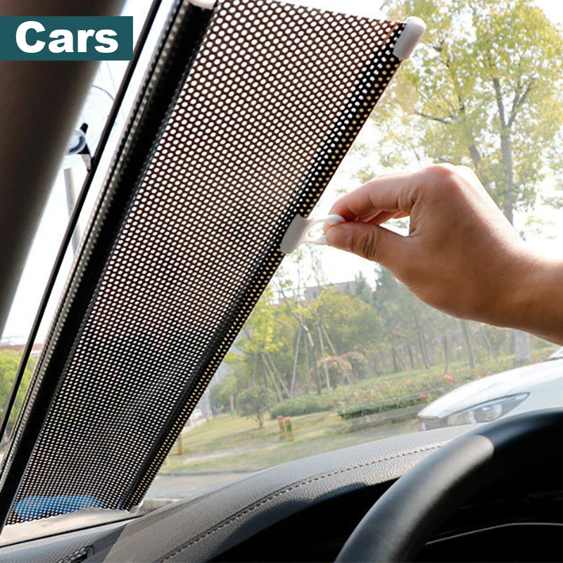 Automatic Retractable Roller Blinds Car Sunshade Bedroom Kitchen Blackout Curtain Sunscreen Heat Insulation Nail-free Sun Blind